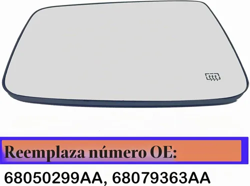 Vista 6 de Ram Driver - Espejo de cristal con calefacción lateral izquierdo compatible con Dodge Ram 1500 2500 2500 2009-2018 con calefacción eléctrica