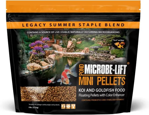 Vista 8 de MICROBE-LIFT MLLMPSM - Mini pellets flotantes de alimentos para peces, estanques, jardines acuáticos y fuentes, para peces pequeños vivos y koi, 17