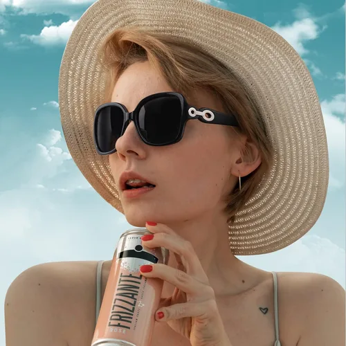Vista 6 de JASPIN Sunglasses Womens Oversized Polarized Sunglasses - Trendy Square Retro Sun Glasses Big Shades UV400 Protection