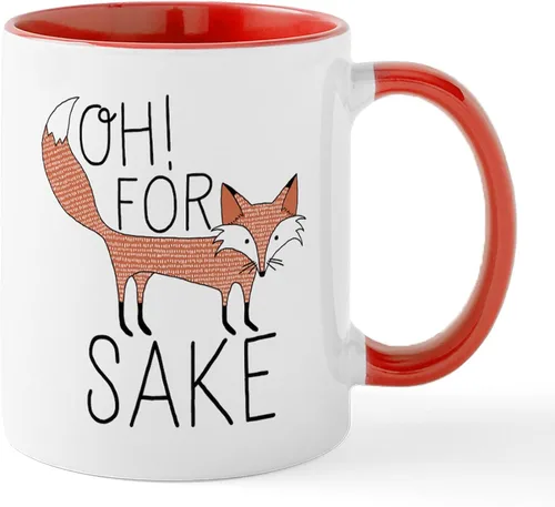 Vista 22 de CafePress Taza de café de cerámica For Fox Sake de 11 oz (11.0 fl oz)