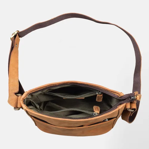 Vista 6 de LEABAGS Bolso bandolera de cuero - Bolso vintage de cuero genuino de búfalo - Bolso de mensajero de hombro para hombres y mujeres Maletín Milano