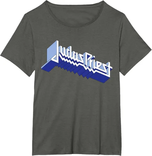 Vista 15 de Judas Priest - Camiseta con logotipo de Defender, Negro