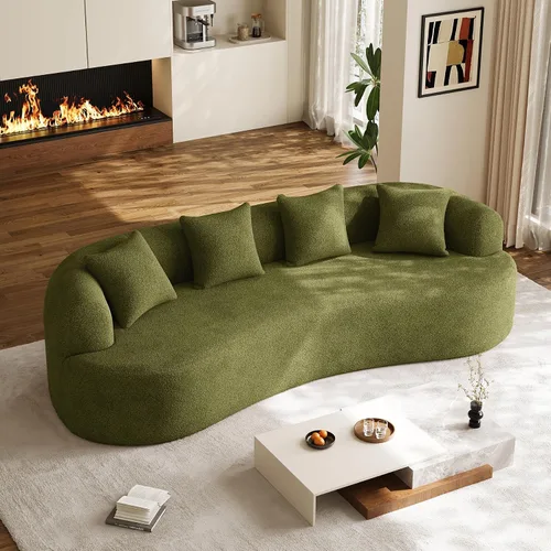 Vista 18 de Sofá seccional de gran tamaño de 147" para sala de estar, sofá moderno de lujo de chenilla suave de 4 plazas extra profundo y ancho con asiento