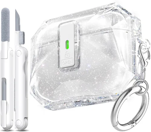Vista 217 de R-fun Funda de carga compatible con AirPods de 2ª generación 2019, 1ª generación 2016, protección completa contra caídas, tapa desplegable
