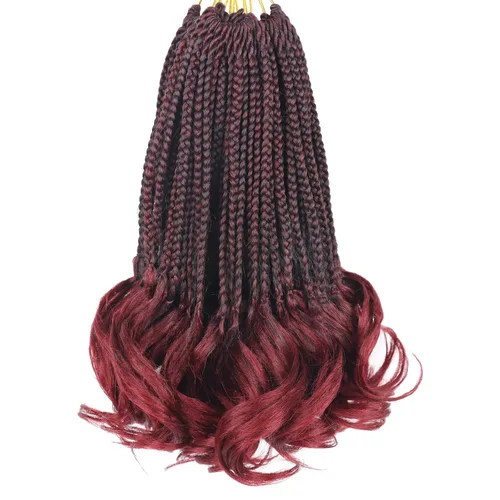 Vista 73 de Cabello para Trenzas Rizo Francés Color 1 Trenzas de Ganchillo Rizo Francés 10 Pulgadas Trenzas de Caja Cabello de Ganchillo para Mujeres y Niños