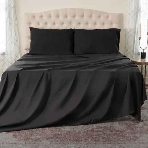 Vista 8 de Northwest Ashford Home Essentials Bedding - Juego de sábanas de 4 piezas, tamaño Full, Azul Estate