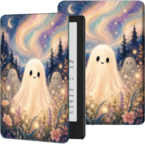 Vista 47 de Funda para Kindle de 6 pulgadas (11.ª generación, versión 2024/2022) delgada de piel sintética, ajustable, multiángulo, Smart Shell con función