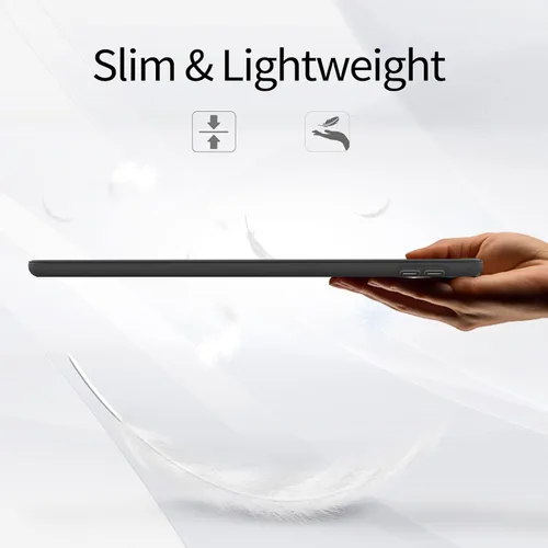 Vista 5 de Aoub Funda para iPad de 9ª generación 2021 de 10.2 pulgadas, iPad de 8ª/7ª generación 2020/2019, sin soporte para lápices, funda trasera de TPU