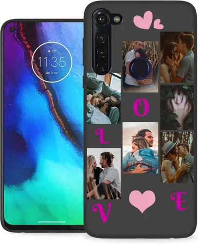Vista 22 de Funda personalizada para Motorola Moto G Stylus 2020 con nombre de foto, texto y foto, GStylus personalizado -20 funda suave y fina (negro) de 6.4
