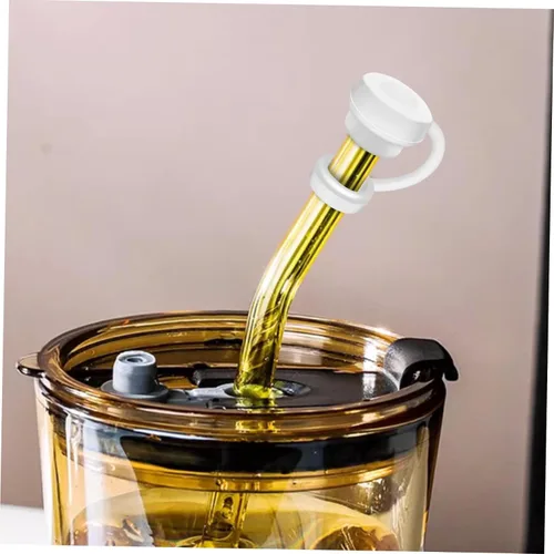 Vista 9 de Juego de 12 tapones de silicona para derrames con tapas de pajilla, cepillos de limpieza compatibles con Stanley Cup de grado alimenticio a prueba