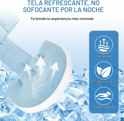 Vista 4 de Almohada de embarazo, almohada de cuña de embarazo para dormir portátil, almohada de maternidad para mujeres embarazadas, almohada corporal