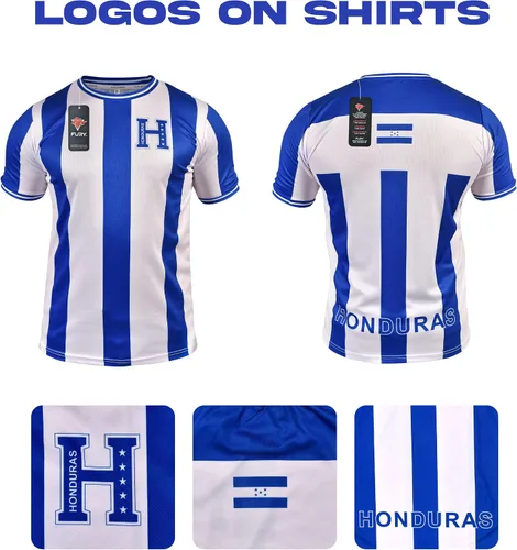 Vista 4 de Fury Camiseta de fútbol Honduras - Camiseta Honduras - HombreMujerUnisex
