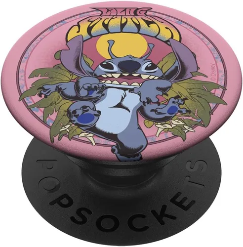 Vista 6 de Disney Lilo & Stitch - PopSockets MagSafe PopGrip con diseño floral de puntada monstruosa para iPhone