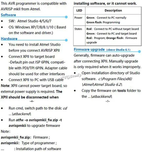 Vista 9 de Compatible Atmel en AVRISP mkII AVR ISP mk2 USB MCU AVR XMEGA programador en sistema Studio 4/5/6 ISP PDI Interfaz @ XYGStudy