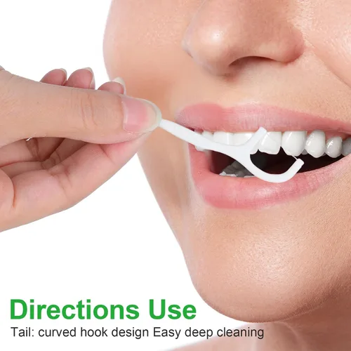 Vista 5 de Kifmurase 1000 hilos dentales, púas de hilo dental envueltas individualmente, bolsa de hilo dental, palillos de dientes para adultos, púas dentales