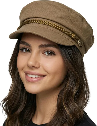 Vista 57 de Funky Junque Gorra de pescador griego, gorra de algodón para panaderos Floral - Denim