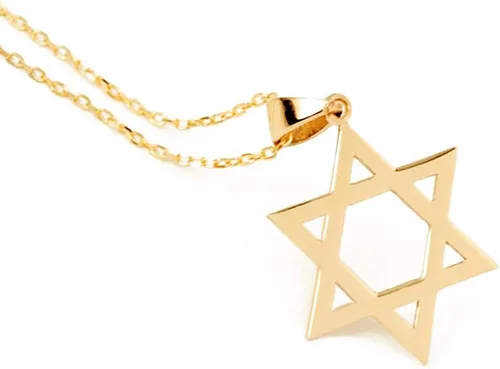 Vista 5 de Collar de estrella de David de oro macizo de 14 quilates para mujer, collar con colgante de protección, joyería de estrella delicada, regalos