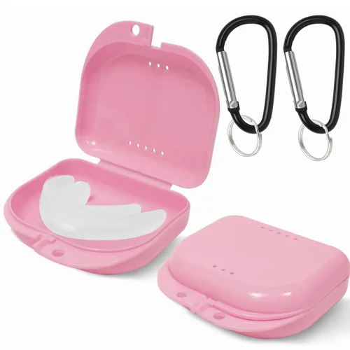 Vista 13 de Estuche retenedor – Paquete de 2 – Funda protectora bucal inodoro – Funda protectora ventilada, duradera e higiénica para llevar y proteger aparatos