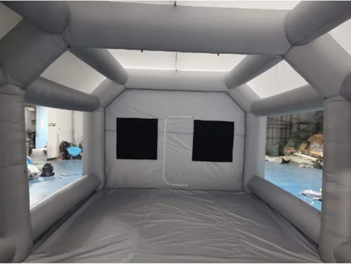 Vista 6 de Tienda de campaña portátil para automóvil, tienda inflable de cabina de pintura en aerosol, estación de trabajo móvil para automóvil, filtro lavable
