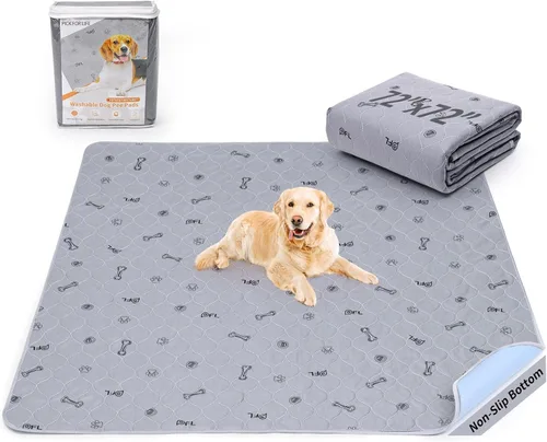 Vista 18 de Almohadillas lavables para orina para perros, paquete de 2 almohadillas reutilizables para cachorros, almohadillas absorbentes para parto