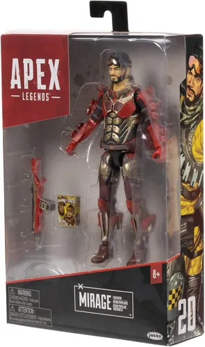 Vista 9 de Apex Legends Mirage Figura de acción coleccionable de 6 pulgadas (Legendary: Folk Hero)
