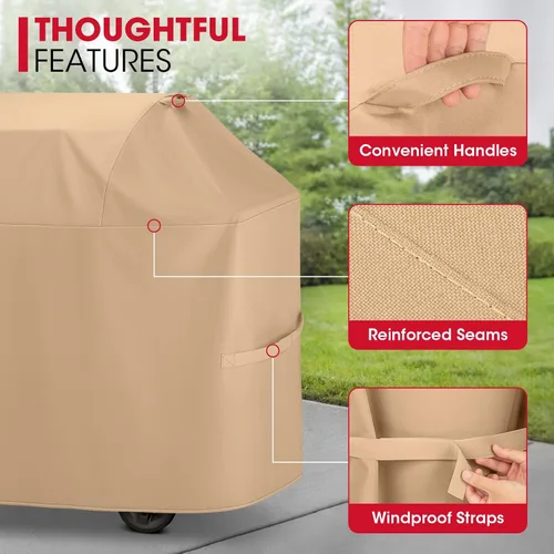 Vista 5 de Unicook - Funda para parrilla de barbacoa al aire libre de 48 pulgadas, cubierta resistente al agua para parrilla de 2 quemadores, compatible