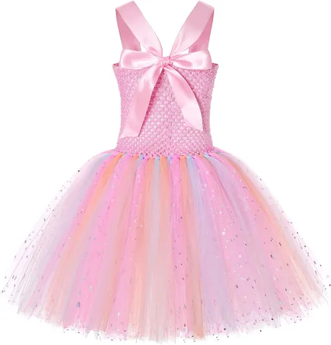 Vista 3 de SKCAIHT Mermaid Costume for Girls LED Light Up Mermaid Princess Tutu Dress for Halloween Birthday Party Gifts