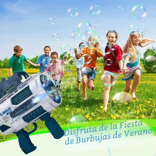 Vista 9 de Pistola de burbujas automática Gatling, que produce miles de burbujas por minuto, adecuada para niños y adultos y perfecta para fiestas