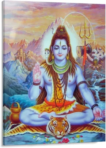 Vista 41 de Póster artístico con texto en inglés «Lord Shiva And His Family» («Lord Shiva And His Family») - Póster decorativo moderno para decorar la pared