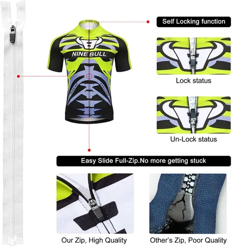 Vista 2 de Conjunto de camiseta de ciclismo para hombre, camiseta reflectante de secado rápido y pantalones cortos de ciclismo acolchados 3D, Spqx-2