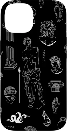 Vista 4 de Ancient Greece Statues Greek Aesthetic Black Case for iPhone 17