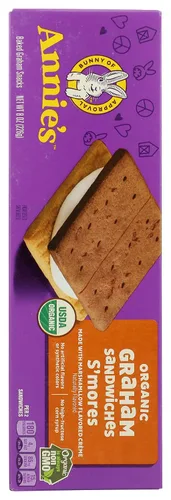 Vista 3 de Annie's Organic Graham Sandwich Cookies, S'mores, 12 unidades, 8 onzas