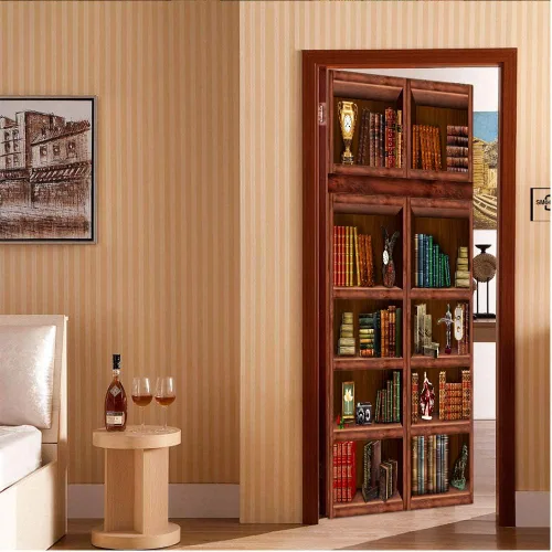 Vista 8 de COLORSPRING calcomanías adhesivas autoadhesivas para pared de estante de libros 3D - Decoración removible para la decoración de la habitación