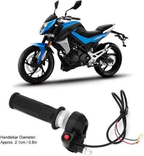Vista 6 de Acelerador de motocros,Cable de agarre del acelerador del acelerador, empuñaduras del acelerador con interruptor de parada para manillar de moto 47