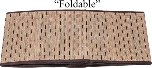 Vista 3 de Vintiquewise Caja de almacenamiento decorativa plegable beige con tapa, organizador grande de suéteres para armario, bonito contenedor
