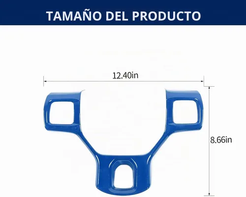 Vista 6 de Hoolcar Funda interior para volante de ABS compatible con accesorios Dodge RAM 2010-2017, color azul