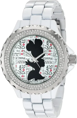 Vista 10 de Disney Minnie Mouse Watch for Women, Classic Minnie Mouse Design – Stylish Watch for Women Fans – Elegant 's Watches with Pink Stainless Steel