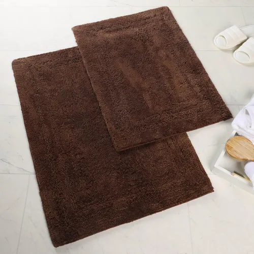 Vista 61 de Superior Cotton Washable Bath Rug, Non Slip Runner, 1 Piece Set, Black Absorbent Combed Cotton Bath Rug Runner or Rug Set, Bathroom Vanity or