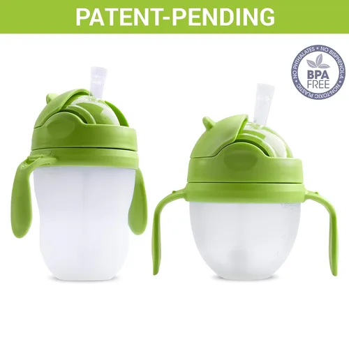 Vista 2 de Kit de conversión de vaso con popote con peso 3 en 1 para botellas de Comotomo, versátil, a prueba de fugas, solución fácil de usar para bebés