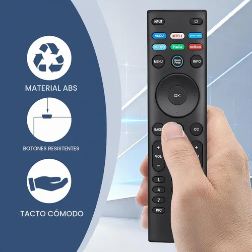 Vista 7 de Control remoto universal para Vizio Smart TV LED LCD HD 4K UHD HDR TV - No requiere configuración