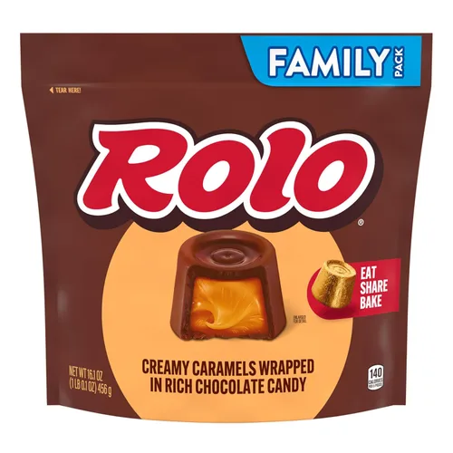 Vista 3 de ROLO Paquete familiar de caramelos ricos de chocolate, 16.1 onzas