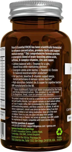 Vista 7 de Igennus Focus - Nootrópico con 200 mg de cafeína natural, vitaminas B metiladas, L-teanina, taurina, L-tirosina, energía limpia, refuerzo cerebral