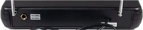 Vista 7 de EMB Pro EBM10W sistema de micrófono VHF portable, inalámbrico, dual, profesional
