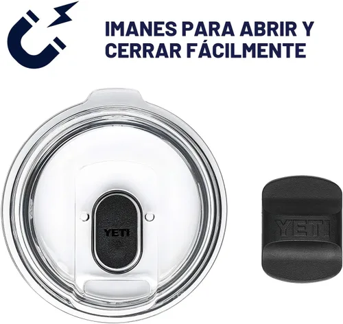 Vista 6 de YETI Rambler - Vaso de acero inoxidable con aislamiento al vacío de 20 onzas con tapa MagSlider Todo acero inoxidable