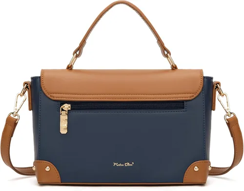 Vista 6 de Milan Chiva Bolso cruzado pequeño para mujeres, elegante asa superior, bolsos cuadrados de diseñador
