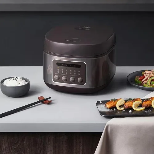Vista 6 de Mini olla arrocera, 8 tazas crudas pequeñas, portátil de 4 litros para 1-3 personas, cocinar y cocinar al vapor verduras saludables, arroz adecuado