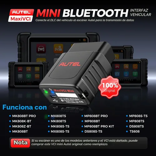 Vista 2 de Autel Interfaz de diagnóstico de MaxiSys MaxiVCI VCI Mini Bluetooth OBD2