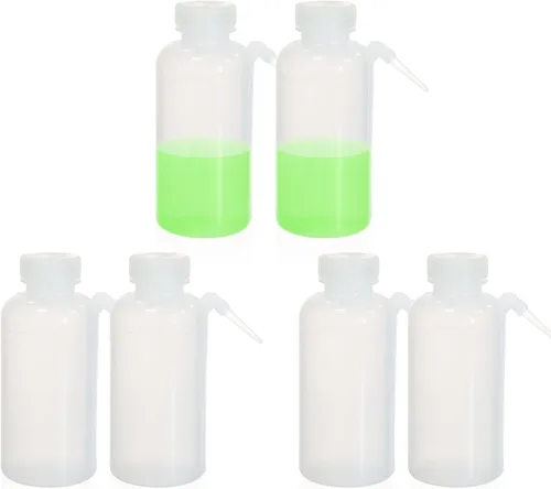 Vista 7 de Utile 4 botellas de lavado de acetona de 17 oz (16.9 fl oz), boca estrecha, botella de seguridad con ventilación automática, material de LDPE