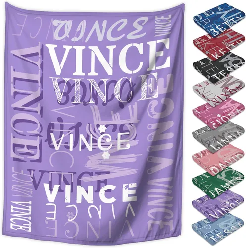 Vista 35 de Manta personalizada con texto y nombre para adultos y niños, regalo para cumpleaños, boda, día de San Valentín (30 x 40 pulgadas)