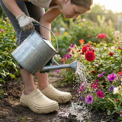 Vista 7 de Zuecos de trabajo para hombre y mujer: zapatos de cocina antideslizantes, unisex, impermeables, para cocina, restaurante, enfermera, jardín